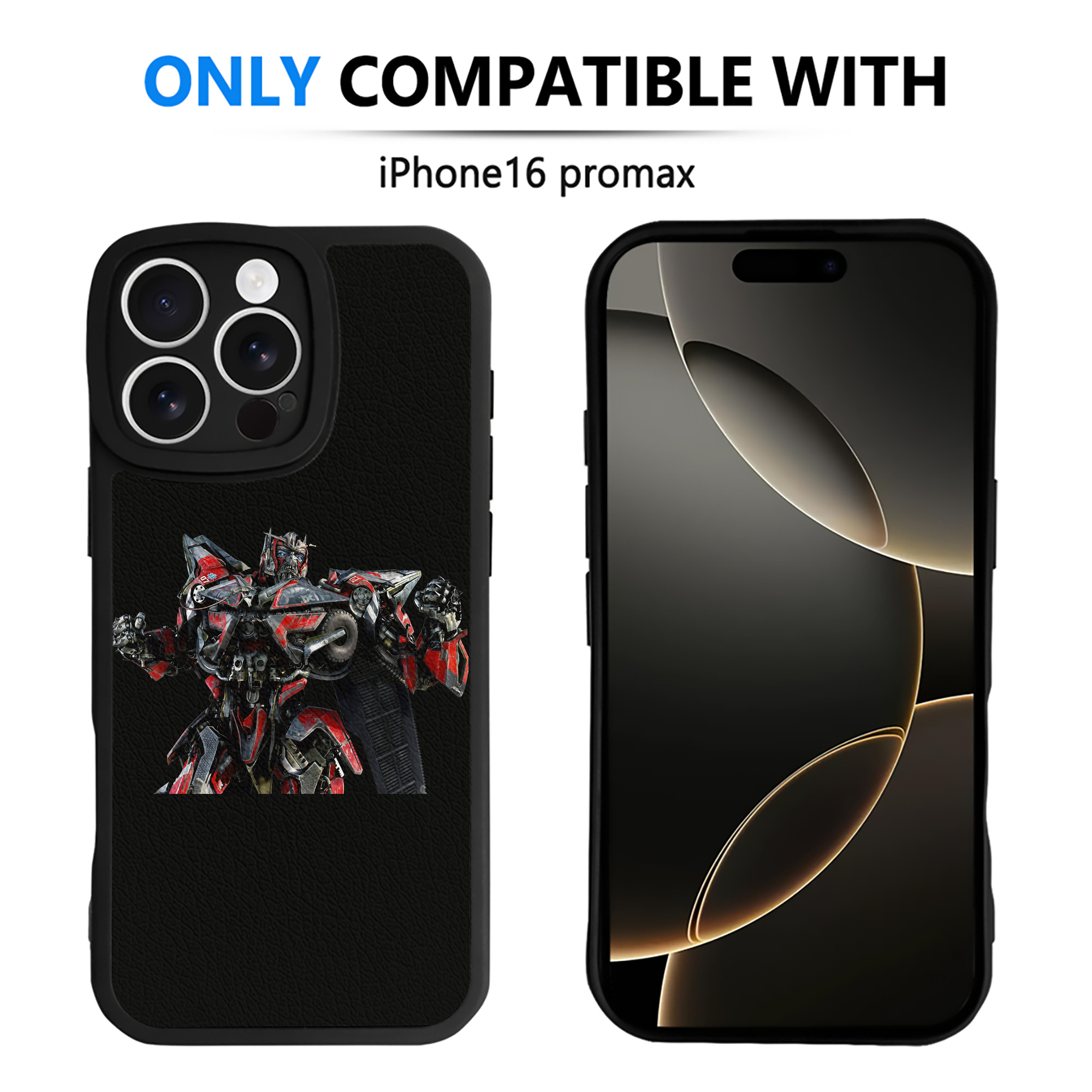 （画像用） Transformers トランスフォーマー 【iPhone 16シリーズ対応】シリコンスマホケース（レザー調） 材質：シリコン